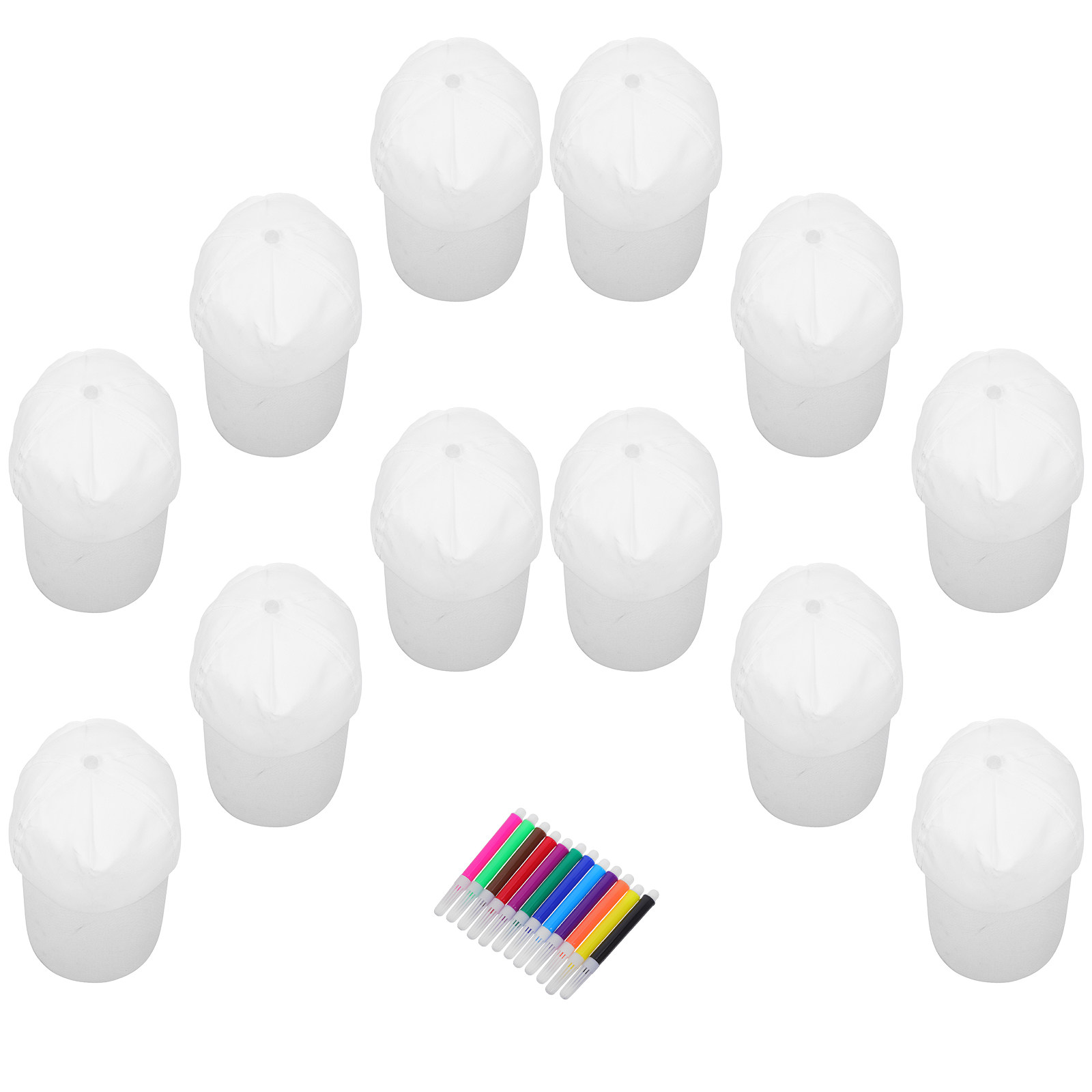 Art Craft Kit - 1Set Kids Baseball Hats Bulk Plain