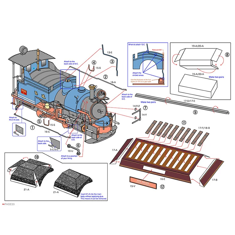 Classic Train Steam Locomotive - Art Craft Cardboard recension och pris