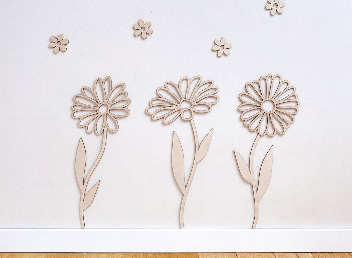 Wooden Flowers Wall Decor, Wil - Art And Craft For Nursery recension och pris