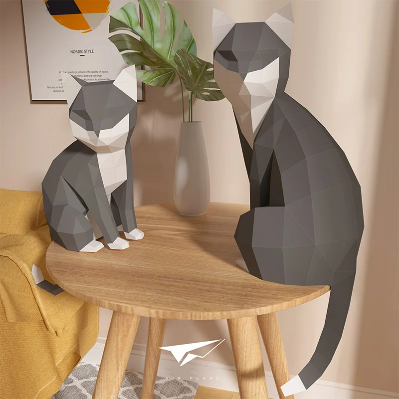 1 Pair Lovers Cat Animal Decor - Art Craft Cardboard recension och pris