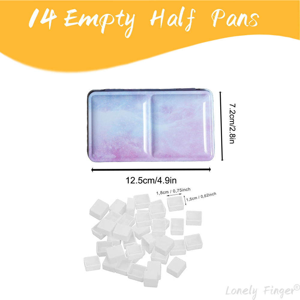 Empty Watercolor Palette Tin S - Gouache Paint Set recension och pris